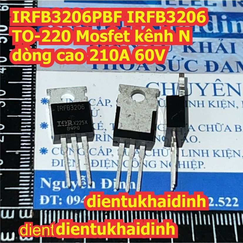 2 con IRFB3206PBF IRFB3206 TO-220 Mosfet kênh N dòng cao 210A 60V kde2110