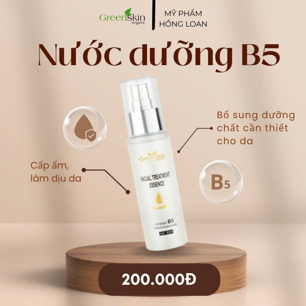Nước Dưỡng B5 Cấp Ẩm Phục Hồi Da ( Facial Treatment Essence ) Greenskin Organic