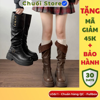  BẢN XỊN CHUẨN QC  Giày boot nữ LOẠI 1 đế dày cao cổ phong cách hàn quốc kiểu mới hack dáng hợp mọi outfit xinh 
