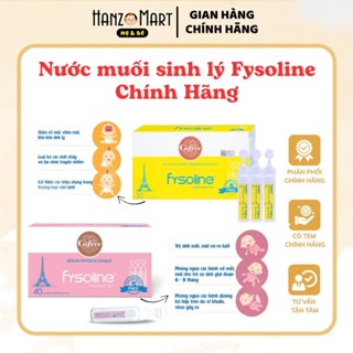 Nước muối sinh lý Fysoline hồng 40 ống x 5ml và vàng 20 ống x 5ml vệ sinh mắt, mũi, miệng cho bé