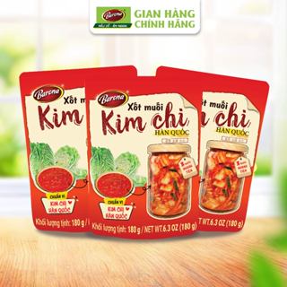  Set 3 Gói Xốt Gia vị hoàn chỉnh Barona - Xốt Muối Kim Chi Hàn Quốc 180g gói ướp chuẩn vị 