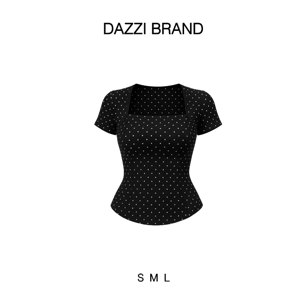 [DEAL SALE CUỐI HÈ] Áo thun ôm cổ vuông dáng corset vạt bầu vải cotton mịn DAZZI Women A053 | BigBuy360 - bigbuy360.vn
