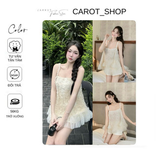  VMS05   CÓ TÁCH LẺ   Set áo 2 dây ren QC tiểu thư công chúa+ quần tapta by CarrotShop 