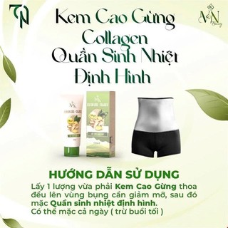Combo Quần Sinh Nhiệt Kem Cao Gừng Tan Mỡ Collagen MN Beauty Hỗ Trợ Làm Đẹp Mỹ Phẩm Đông Anh Chính hãng