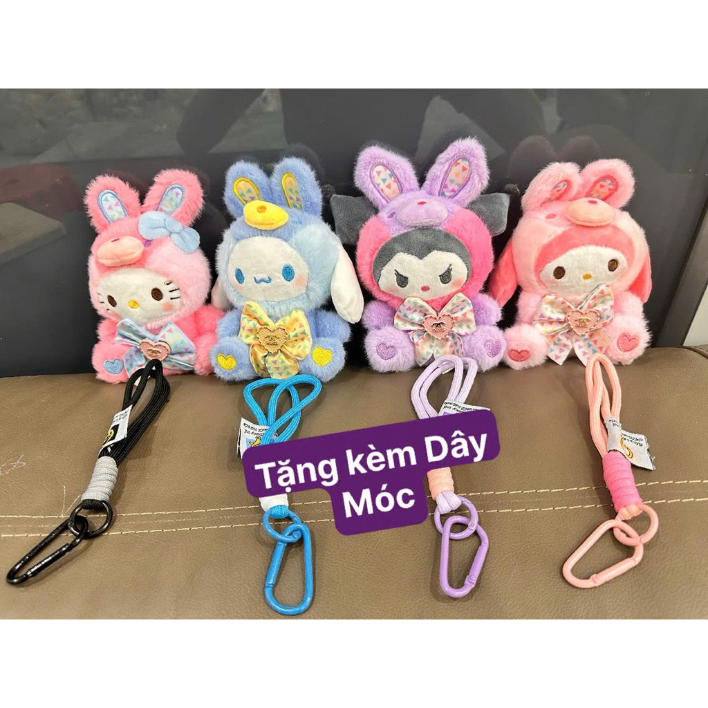 [Ảnh thật]Bộ Móc khóa Kuromi-Cinamon-Kitty Cực Đáng Yêu