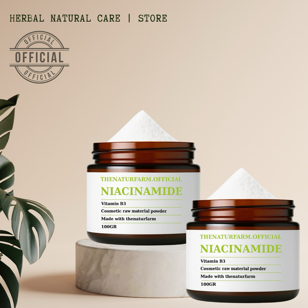 Bột Niacinamide/ Vitamin B3 Thenaturfarm [ Trắng da, mờ thâm sạm, kiểm soát dầu nhờn - 100GR ]