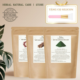 Combo 3 loại bột dưỡng trắng mờ thâm : Bột tảo xoắn 100gr + Bột cam thảo 100gr + Bột đậu đỏ 100gr [ TẶNG CỌ SILICON ]