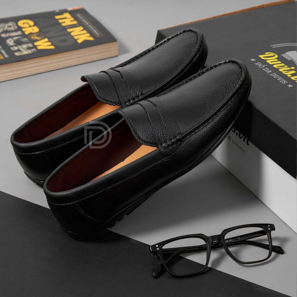 Giày Lười Da Nam  Da Bò Thật 100% G66 ĐÊ Khâu 3.5 cm Phù Hợp Cho Đi Làm Và Đi Dự Tiệc  Đẹp Trẻ Trung bảo hành 1 năm