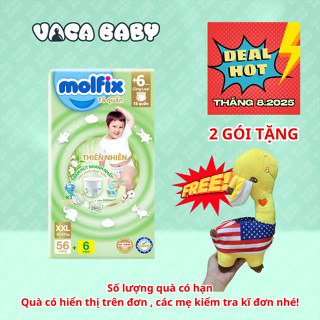 (NEW) Tã Bỉm Quần Molfix Ultra cực đại đủ size M76+6/ L68+6/ XL62+6/ XXL56+6 miếng cho bé Vaca Baby