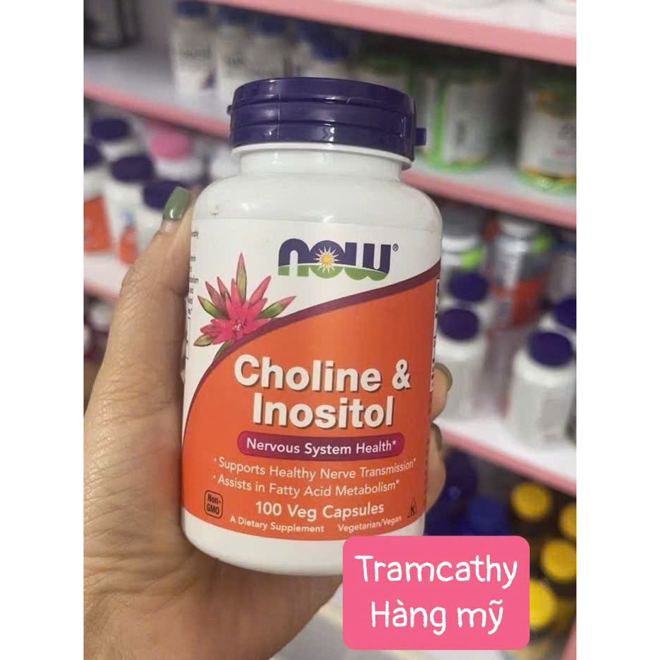 Now Choline & Inositol - Viên Uống Hỗ Trợ Chức Năng Não, Gan, Tim Mạch Và Hệ Thần Kinh Khỏe Mạnh