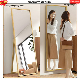  Gương Cao Cấp - Gương Soi Toàn Thân Khung Viền Gỗ Trang Trí Decor Sang Trọng Và Hiện Đại 