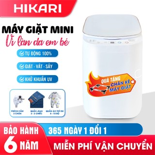  Máy giặt mini PVL - HIKARI - tự động 100%  -Giặt vắt giặt sấy khô khử khuẩn bằng tia UV - Bảo Hành 6 Năm 
