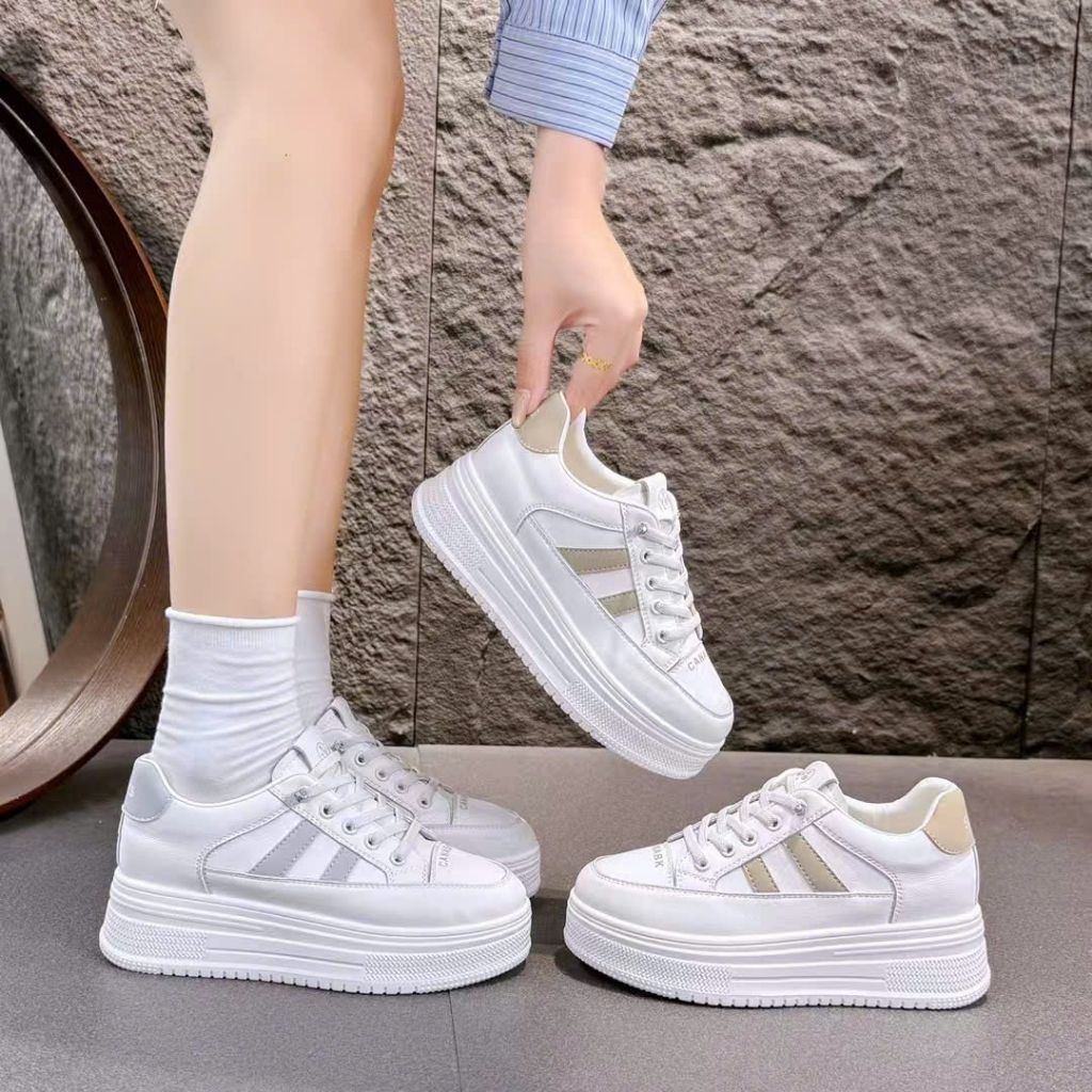 (tăng 1 size)Giày thể thao nữ độn đế 7cm thời trang QC.