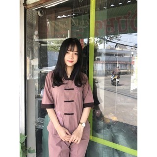 ĐỒ LAM ĐI CHÙA  Mẫu La Hán Phối vải kate mềm thêu hoa sen dành cho nữ