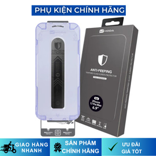 [ Sẵn iP 17] Cường Lực Chống Nhìn Trộm HODA Bảo Vệ Sự Riêng Tư Có Khung Dán Chính Hãng cho iP 17/16/15/14 Series