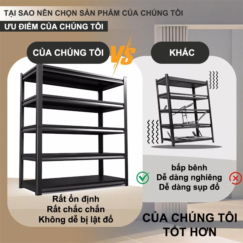 BMZAR Kệ sắt đa năng Kệ để đồ Tấm dày Kệ sắt đựng đồ Tải Trọng🔥 500KG🔥Kệ sắt v lỗ | BigBuy360 - bigbuy360.vn