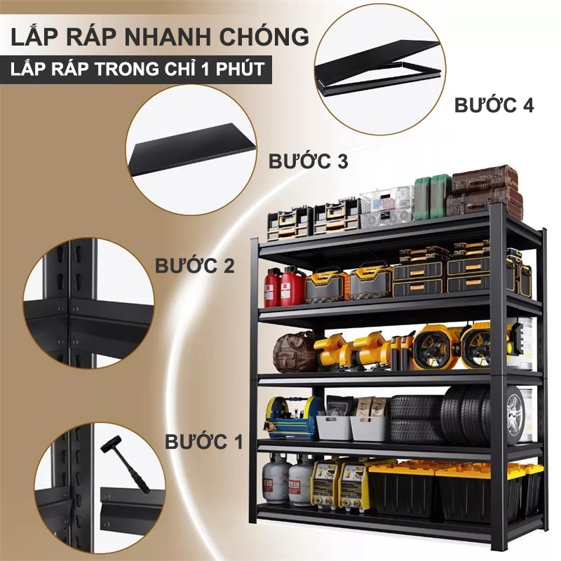 BMZAR Kệ sắt đa năng Kệ để đồ Tấm dày Kệ sắt đựng đồ Tải Trọng🔥 500KG🔥Kệ sắt v lỗ | BigBuy360 - bigbuy360.vn
