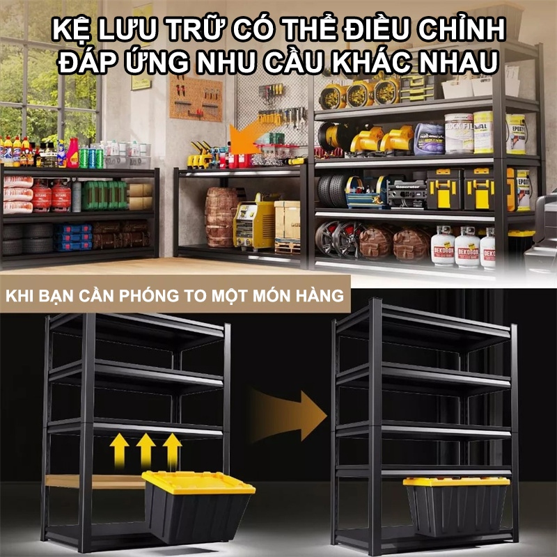 BMZAR Kệ sắt đa năng Kệ để đồ Tấm dày Kệ sắt đựng đồ Tải Trọng🔥 500KG🔥Kệ sắt v lỗ | BigBuy360 - bigbuy360.vn