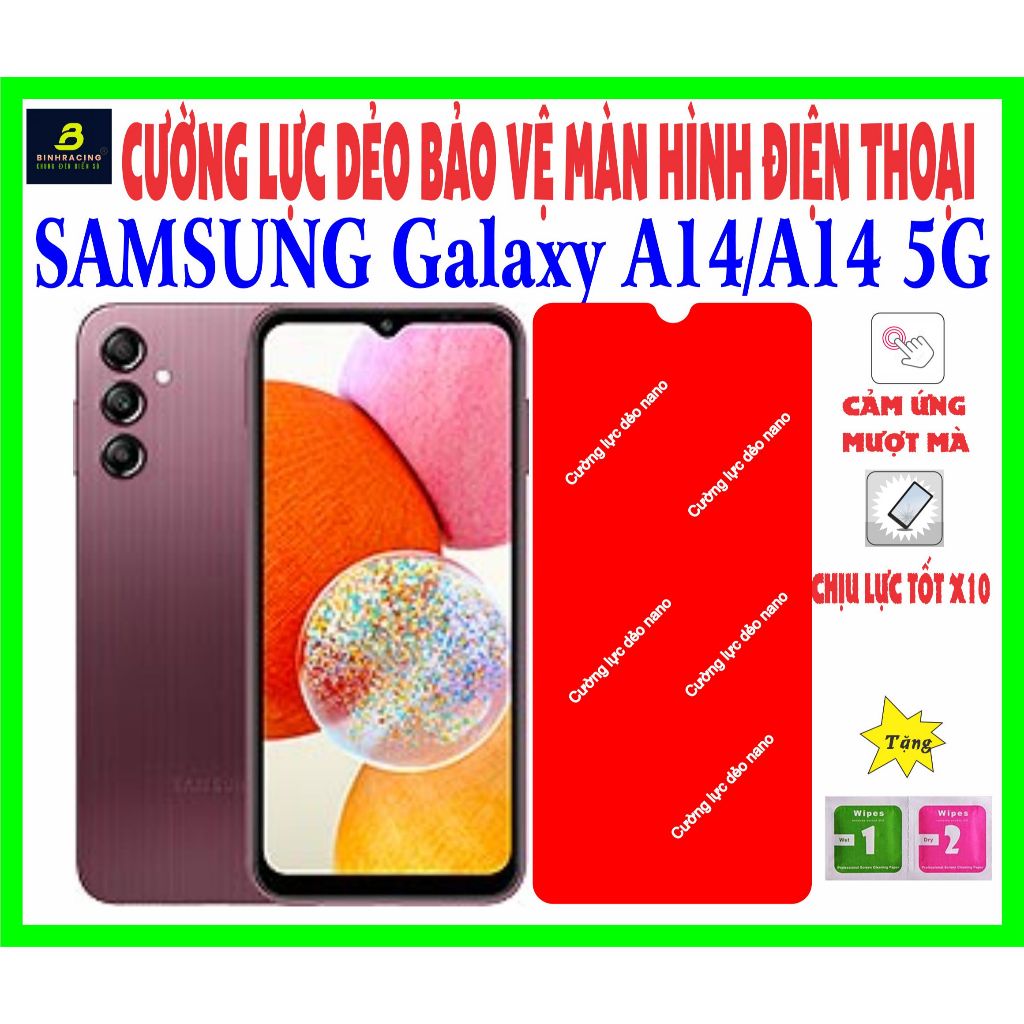 cường lực dẻo nano cho màn hình điện thoại samsung galaxy a14 và a14 5G