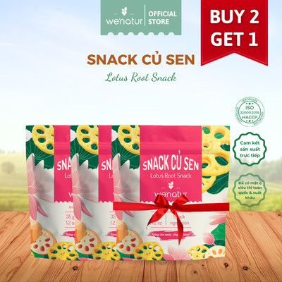 [MUA 2 TẶNG 1] COMBO 2 Snack Củ Sen We'natur 35g ( tặng 1 snack củ sen 35g)