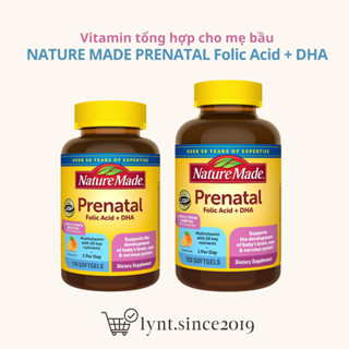 [Hàng Mỹ] Vitamin tổng hợp cho mẹ bầu Nature Made Prenatal Folic Acid + DHA