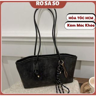 Túi xách nữ ROSASO 2025 – Túi Tote da PU cao cấp retro, dung tích lớn, đi làm – đi chơi TX189
