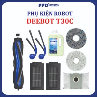 Phụ kiện robot hút bụi Ecovas Debot T30C, Khăn lau, Chổi Chính, Chổi cạnh, Túi rác, Lọc bụi .