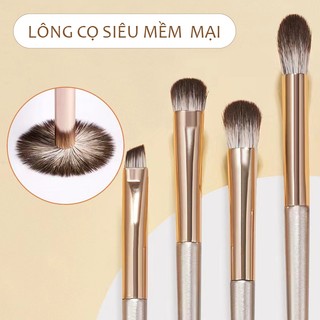  Bộ Cọ Đánh Mắt 8 Cây Cho Bạn Nữ - Cọ Trang Điểm Mắt Đánh Phấn Mắt Màu Gold Bạc 