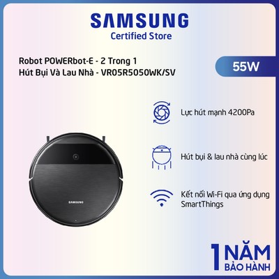 Robot hút bụi, lau nhà Samsung Powerbot-E (VR05R5050WK)