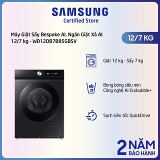   Shopee - Lắp đặt 0Đ HN HCM  MODEL 2024  Máy giặt sấy Samsung 12Kg 7Kg WD12DB7B85GBSV - Shopee chỉ lắp  HN&HCM 