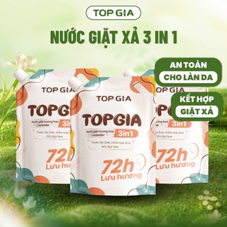  Nước Giặt Xả Top Gia 3in1 Túi 2L Lưu Hương 72H Làm Sạch Sâu An Toàn Cho Da 