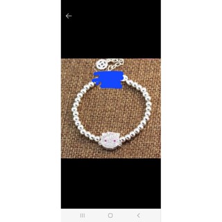  LẮC TAY BI MẶT MÈO KITTY SIÊU XINH CHO BÉ GÁI - VÒNG BẠC TRẺ EM DÀI 14.5-15CM 