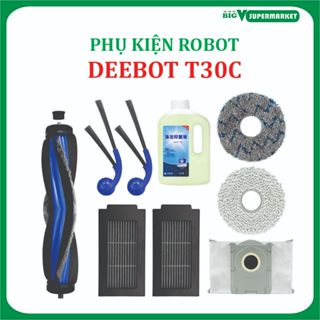 Phụ kiện robot hút bụi Ecovas Debot T30C, Khăn lau, Chổi Chính, Chổi cạnh, Túi rác, Lọc bụi '
