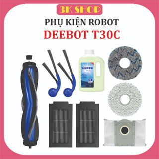 Phụ kiện robot hút bụi Ecovas Debot T30C, Khăn lau, Chổi Chính, Chổi cạnh, Túi rác, Lọc bụi ;