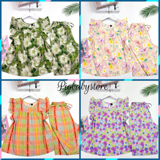 Đồ Tole Nữ Mặc Nhà 52-80kg, Bộ Tone Lanh Nữ Trung Niên VNXK ,Quần Lửng Áo Cổ Tròn Tay Cánh Tiên - Pigbabystore