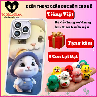 [Tặng Kèm 5 Con Lật Đật] Điện Thoại Đồ Chơi Thông Minh Cho Bé Phiên Bản Việt Nam 36 Phím Chức Năng, Học Tập, Giải Trí