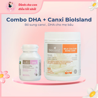  Combo DHA bầu + Canxi Bone Bio Island úc bổ sung cho mẹ bầu - Mẹ Rofi 