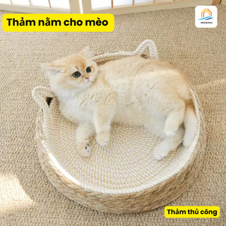  Ổ Nằm Cho Mèo Bằng Thảm Xoắn – Thảm Mèo Sạch Sẽ  Kèm Bóng Đồ Chơi Làm Mát & Chống Xước Móng 