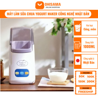  Máy làm sữa chua Yogurt Maker Nhật Bản 3 nút tự động cao cấp-  Hàng Loại 1   Bảo hành 03 tháng 