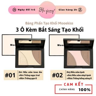  Bảng Phấn Tạo Khối Mooekiss 3 Ô Kèm Bắt Sáng Tạo Khối Bảng Khối Mooekiss Phấn Bắt Sáng Lâu Trôi Chống Nước 