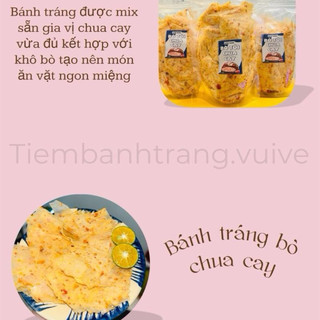  Bánh tráng bò chua cay mix sẵn gia vị - 500gr 