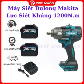 Máy Siết Bulong Makita Lực Siết Khủng 1200N.m Dùng Pin Phổ Thông 4cm Máy To Cầm Chắc Chắn