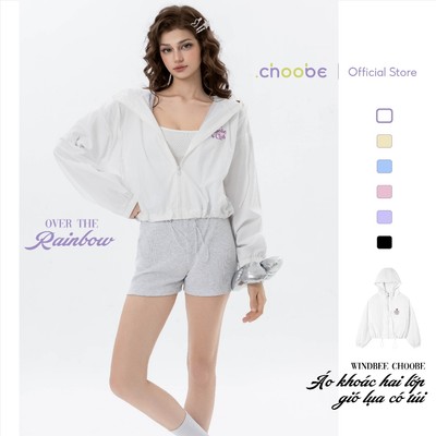 Áo khoác nữ Windbee Choobe chống nắng cản gió khóa kéo vải gió lụa mềm AK18