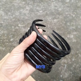Combo 5 cái Bờm cài tóc trơn có răng giữ chắc tóc (bản 1.2cm)