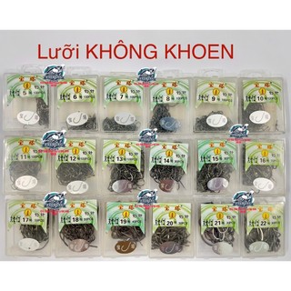  Lưỡi Câu Cá Không KhoenTháp Vàng Gọng Chữ C Dùng Câu Cá Sặc Rô Chép Trê 