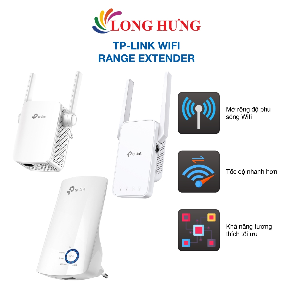 Bộ mở rộng sóng Wifi TP-Link TL-WA850RE/RE505X/RE305/RE315/TL-WA855RE - Hàng chính hãng