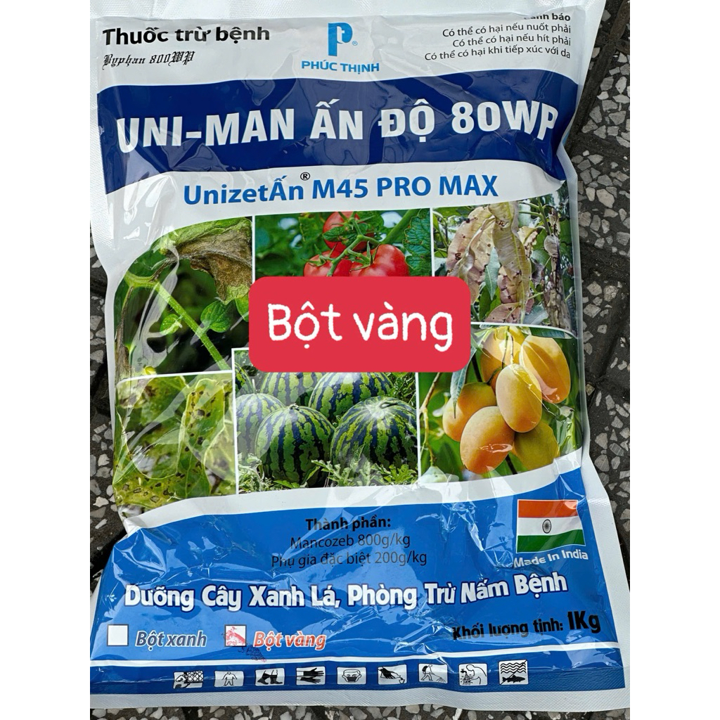 Mancozeb vàng Ấn Độ (gói 1kg)