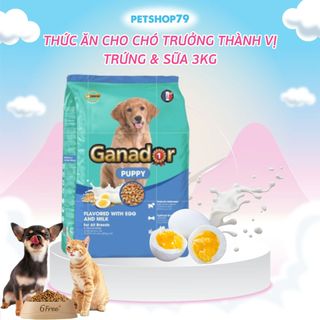   Bao 3KG  Thức ăn cho chó con Ganador Puppy Egg & Milk - Vị Trứng Sữa hỗ trợ sức khỏe  – Petshop79 