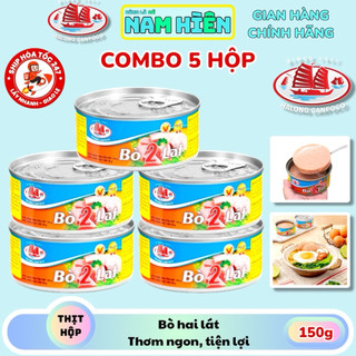  Combo 5 Hộp Bò Hai Lát Hạ Long Thơm Ngon Tiện Lợi - Hộp 150g 