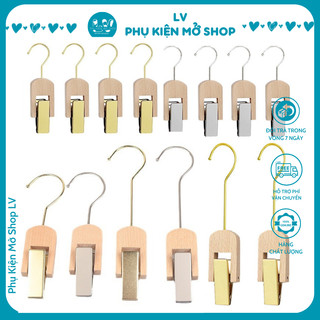 Kẹp gỗ trang trí kẹp poster, COMBO 5C kẹp báo chụp ảnh decor cho cửa hàng quần áo. Móc kẹp treo đồ lót